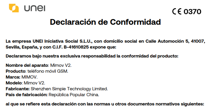 Declaración de conformidad v2